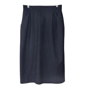 Escada Vintage Black Wool Pencil Skirt